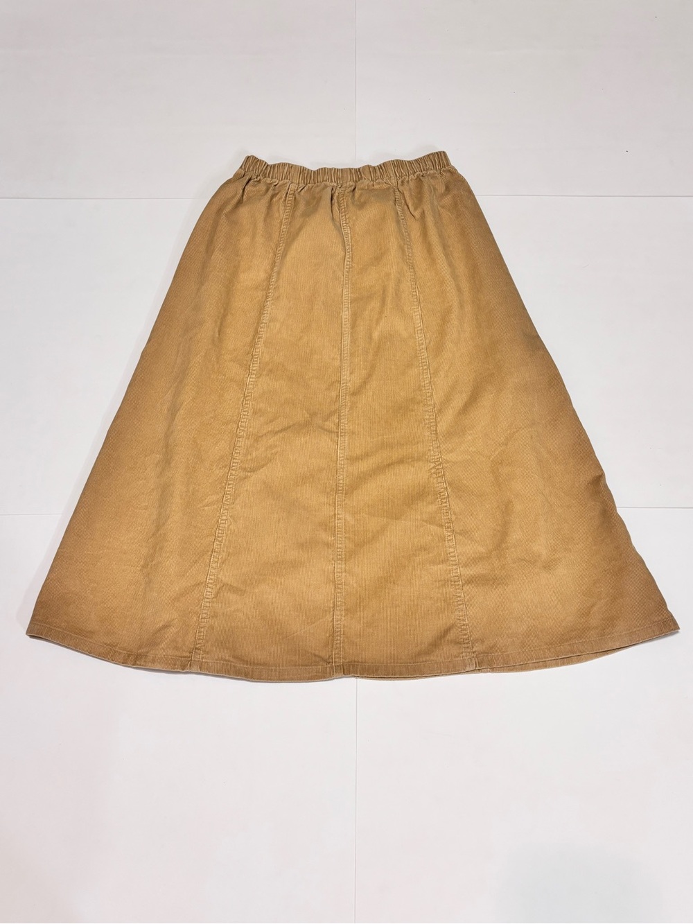 Cabin Creek Camel/Tan A-Line Skirt with Elastic Waist